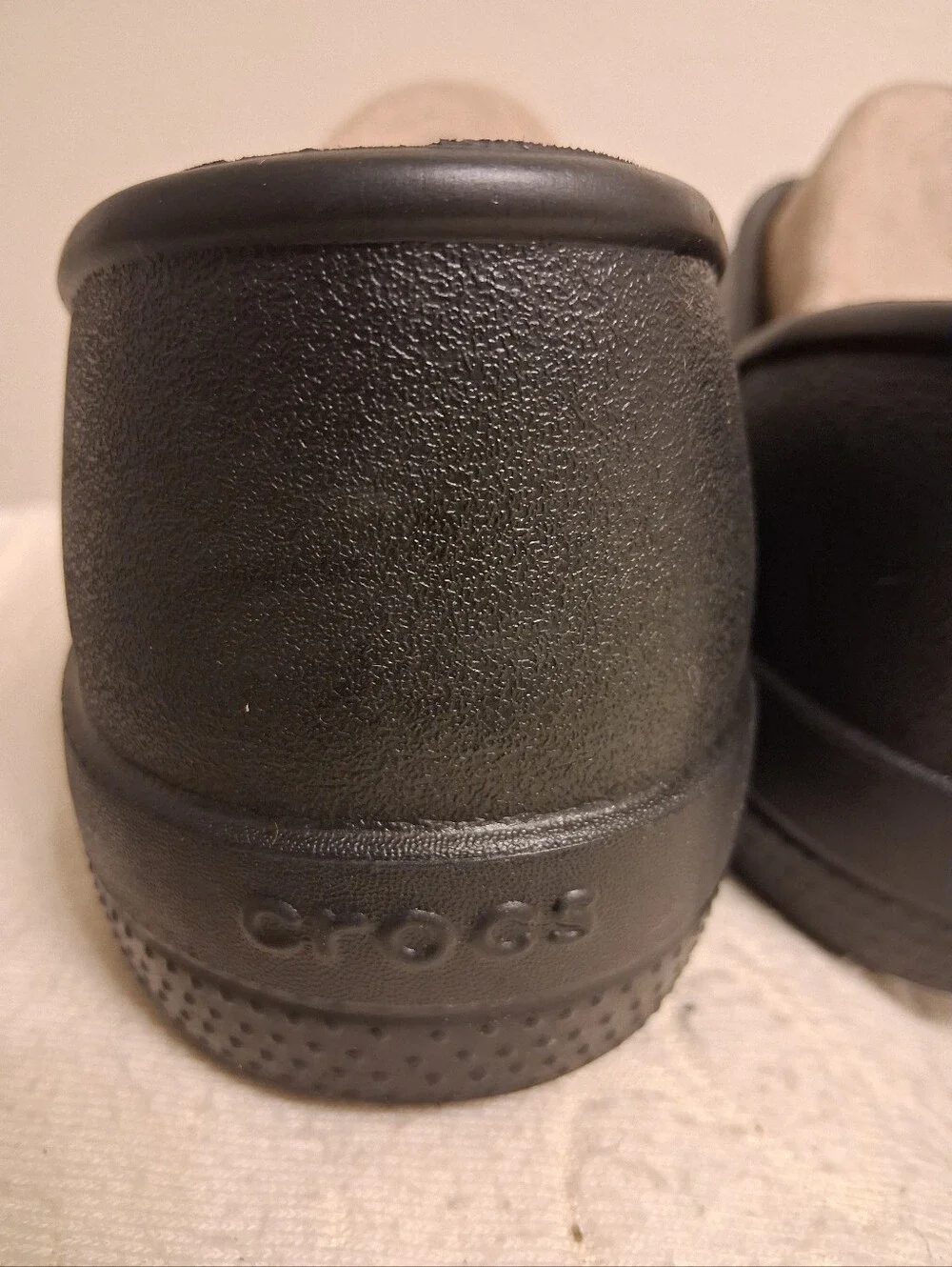 Womens CROCS Black Slip-On Clog Shoes Size 8 good for Nurses